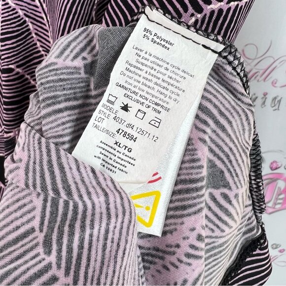 Laura top leaves Black and Pink Leaf Pattern Blouse - Picture 6 of 7